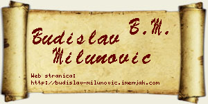 Budislav Milunović vizit kartica